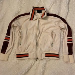 Cute velour zip up hoodie